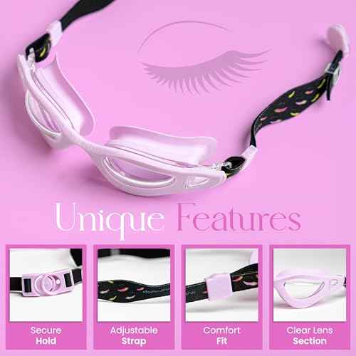 Eyelash Goggles Shower Shield | Protects Lashes from Steam Eyelash Shield Lash Care | No Slip Goggles Adult Women | Lash Goggles Eyelash Protector | Water Resistant Anti Fog