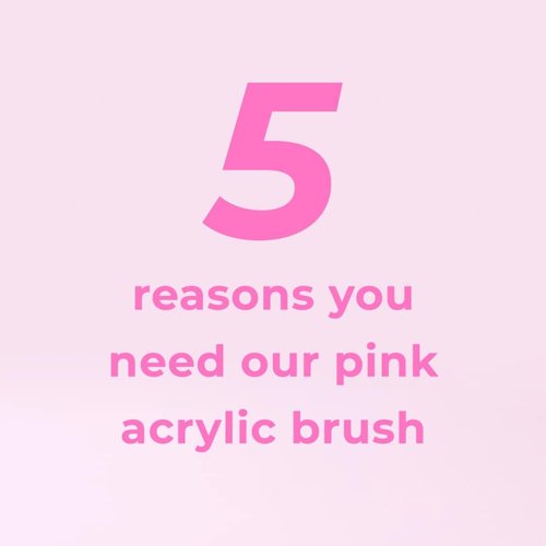 Kiara Sky Acrylic Brush #20 - Pink | 100% Pure Kolinsky | Crystal Cut Handle and Acetone Resistant