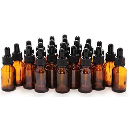 Vivaplex 24, Amber, 15 ml (1/2 oz) Glass Bottles, with Glass Eye Droppers
