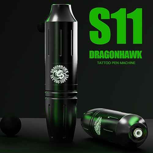 DRAGONHAWK Complete Tattoo Pen Kit Rotary Atom M1 Machine Power Supply 20Pcs Cartridges Needles Foot Pedal