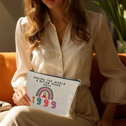 26th Birthday Gifts for Her Makeup Bags, 26th Birthday Decorations for Women, 1999 Anniversary 26 Year Old Gift Ideas for Wife, Sister, Best Friend Female, Mothers Day, Christmas Cosmetic Travel Bag