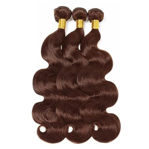 Chocolate Brown Human Hair Bundles Body Wave 26 28 30 Inch Color 4 Bundles Human Hair 3 Bundle Dark Brown 300g Total Unprocessed Brazilian Virgin Soft Sewn In Extension for Black Women