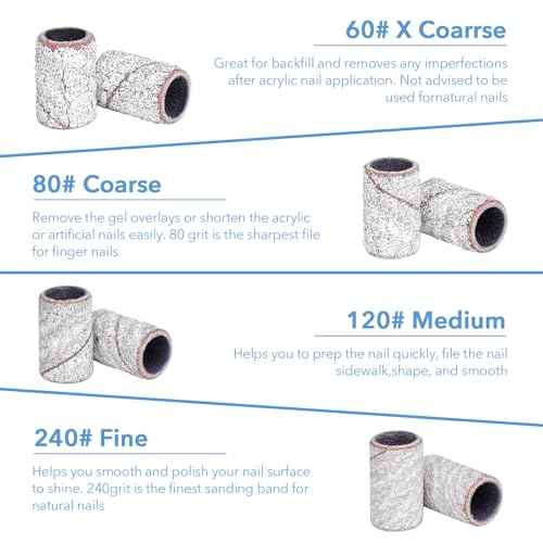 100 Pcs Sanding Bands for Nail Drill 240 Grit Disposable Nail Sanding Bands for Acrylic Nails Gel Manicure & Pedicure, Zebra