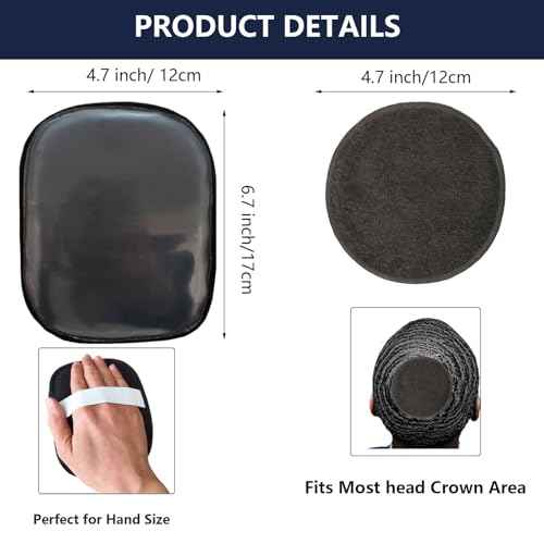 Crown Patch for Waves With Laydown 360 Wave Pad,Rapid Waver's Crown Compression Patches Hair Care Set For Black Men,Used together with Wave Cap.