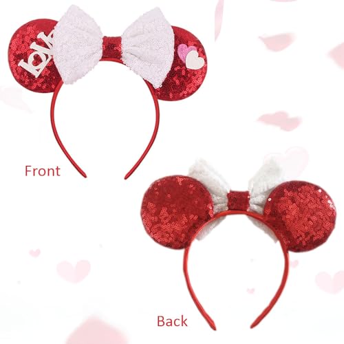 YOWOCAL Love Sequin Mouse Ear Hair Hoops