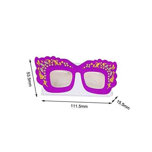 20 Pcs Eyelash Paper Holder Cute Glasses False Eyelashes Packaging Case Empty Eyelashes Storage Box with Plastic Trays 25mm Mink Lashes Box Cosmetic Container for Beauty Salon, Pink+Purple