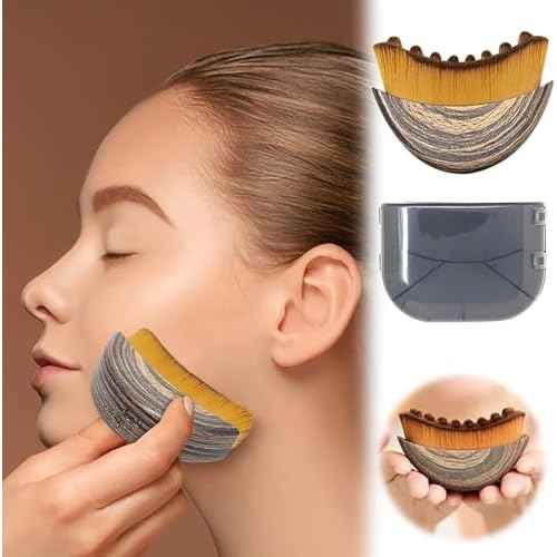 Lymph Contour Facial Brush, Lymphatic Drainage Facial Brush, Ergonomic Design Dry Lymphatic Drainage Massager, Closely Fits The Skin. (1 PCS)