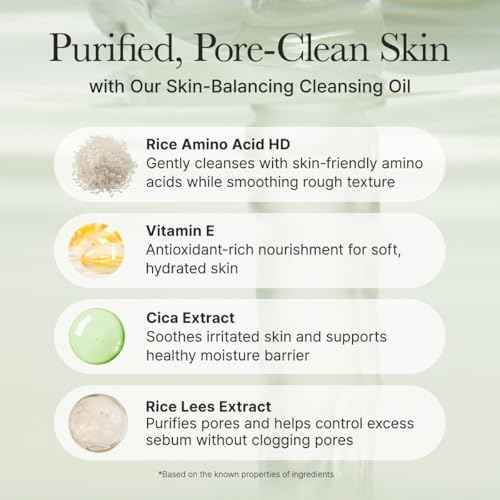ARENCIA Pore Melt Mochi Makeup-Removing Cleansing Oil, Non-Comedogenic, Rice Amino Acids HD, Vitamin E, Cica, & Ceramide, 6.76 fl oz