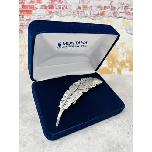Montana Silversmiths Women's Antiqued Feather Barrette - BA4059RTS One Size