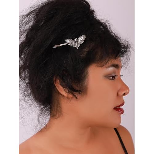 HAQUIL Vintage Insect Hawkmoth Butterfly Hairpin Nordic Animal Hair Clips Goth Jewelry
