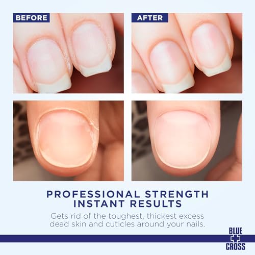 Blue Cross Cuticle Remover Cream 1oz + Professional Nail Care Oil for Dry Damaged Cuticles 1oz, 2 Pack Gift Set, Made in USA