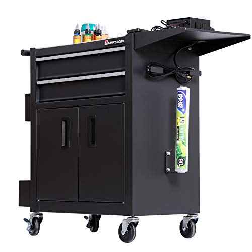 Tattoo Cart, TZ12W, Black Steel