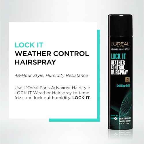 L'Or?al Paris Advanced Hairstyle LOCK IT Weather Control Hairspray, 8.25 oz. (Packaging May Vary)
