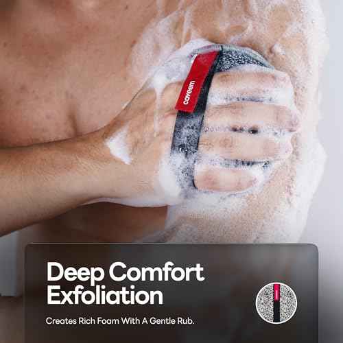 Exfoliating Body Scrubber, Extra Rough Shower Exfoliator Sponge, Body Exfoliating Sponges for Remove Dead Skin, Bath and Body Exfoliate Buffer, Round Sponge for Women (2 Pack)