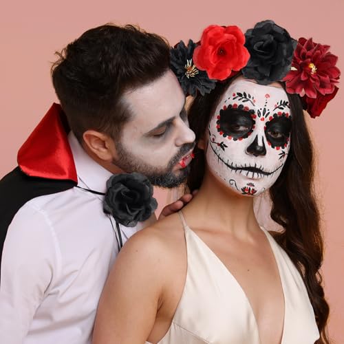 36 Pack Flower Hair Clips Rose Floral Hair Accessories for Women Boho Bride Claw Clip Side Hair Clip Hairpin Brooch Pin Headpiece for Girls Wedding Halloween Hairstyles