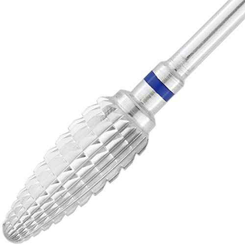 Pana 3/32" Safety Bit Nail Carbide Bit - For Electric Dremel Drill Machine (Medium, Large Cone - Silver)