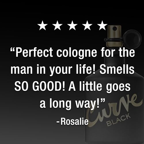 Curve Black For Men, Cologne Spray with Casual Day or Night Scent, 4.2 oz