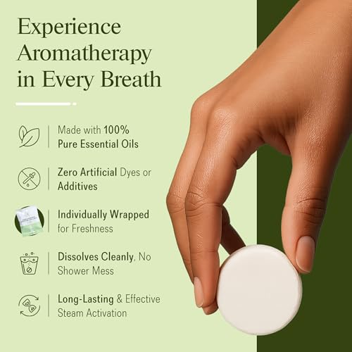 Shower Steamers Aromatherapy Gift Set ? 10 Pack Eucalyptus, Mint & Citrus Shower Bombs for Sinus Relief & Relaxation ? Organic Spa Gift & Self Care Christmas Stocking Stuffer for Women & Men