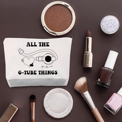 BDPWSS G Tube Gift Feeding Tube Awareness Gift G-Tube Button Gift All The G-Tube Things Cute Medicine Bag Tubie Mom Gift (Gtube things bag)