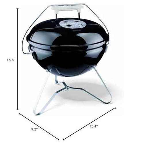 Weber Smokey Joe Premium 14-Inch Portable Grill, Black