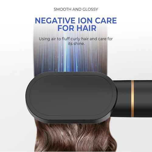 5 in 1 Blow Dryer Brush, Hair Dryer Brush Set Negative Ion Upgrade Hot Air Brush Air Styler Curling Wrap Air Curler, Curling Iron Hair Styling Tools As A Gift for Straight/Curl/Drying/Smoothing