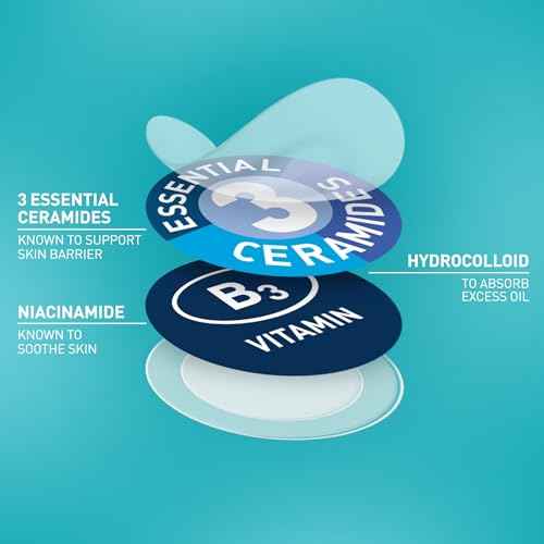 CeraVe Hydrocolloid Blemish Patches, Oil Absorbing Spot Control with Ceramides and Niacinamide, Allergy-Tested & Suitable For Sensitive Skin, Ultra-Thin & Blends Into All Skin Tones, 22ct