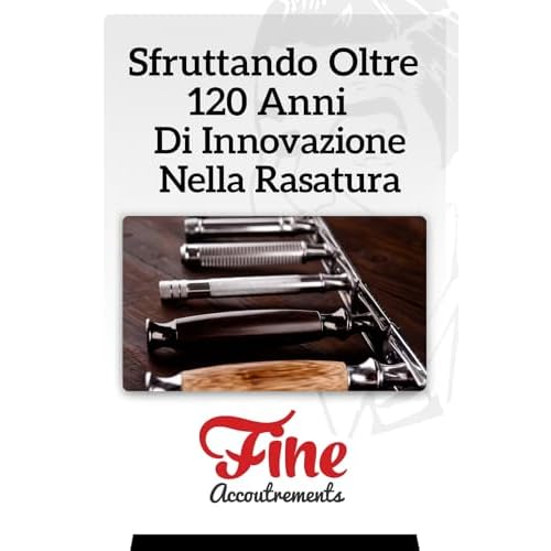 Mr. Fine Premium Double Edge Safety Razor for Wet Shaving, Single Blade Razor, Close Shave, Open-Comb Guard, 100% Metal w/Stainless Steel Core, 5 Feather Blades