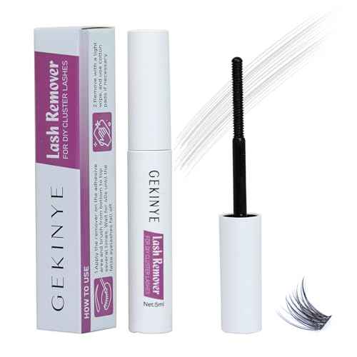 Gekinye Lash Glue Remover 5ML: Lash Remover for Cluster Lashes False Lashes DIY at Home Eyelash Glue Remover