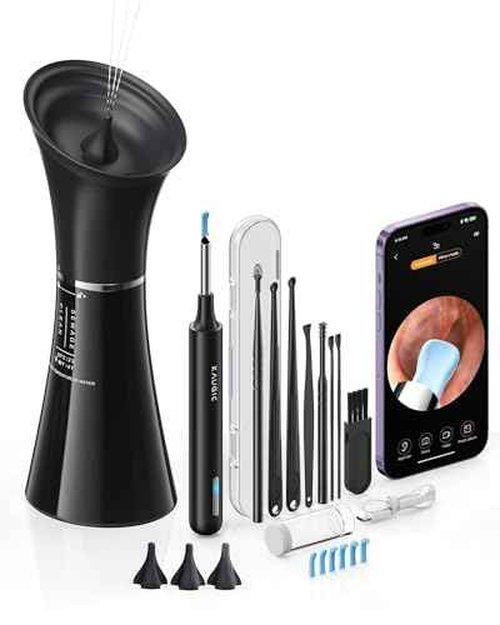 Ear Wax Removal Kit with Camera – Ear Cleaner Tool for Safe & Effective Ear Care – Includes Ear Camera for Visual Inspection & Gentle Ear Irrigation System – Complete Ear Cleaning Solution