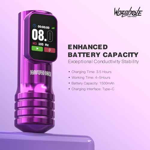 Wormhole Tattoo Gun Kit with Xtreme Tattoo Ink, Aluminum Alloy Wireless Tattoo Pen with Dot Working Mode for Professional Artist - Ink Cartridge System for Tattoos