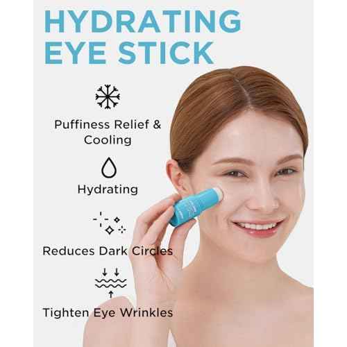 The SAEM Iceland Hydrating Eye Stick 0.24oz - Cooling Eye Balm for Dark Circles and Puffiness ? Under Eye Treatment - Reduce Wrinkles and Moisturizing - Minimize Dark & Puffy Eyes - Aqua Scent