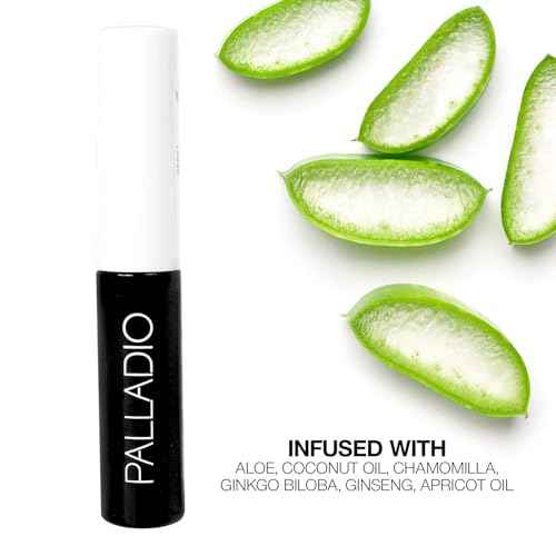 Palladio Eyeshadow Primer, Eliminates Creasing, Ensures Maximum Shadow Vibrancy All Day Long, Enhanced with 5 Different Herbal Extracts, Instantly Vanishing Sheer Finish, Easy Application with Wand, Clear, 0.17 Oz