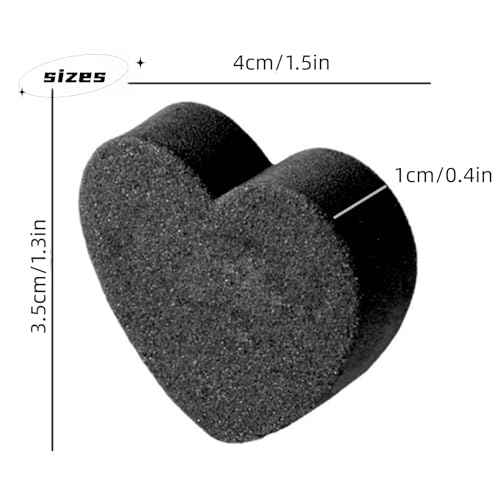50PCS Heart Shape Nail File Double-Sided Sponge Nail File Sponge Nail Buffers for Acrylic Nails,Manicure Tool