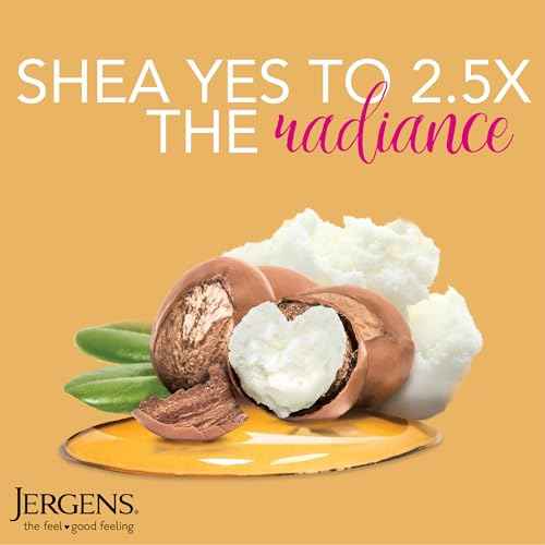 Jergens Shea Butter Hand and Body Lotion, Deep Conditioning Moisturizer, 3X More Radiant Skin, with Pure Shea Butter, Dermatologist Tested, 26.5 Oz