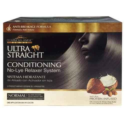 Dominican Magic Ultra Straight No Lye Hair Relaxer ? Gentle Formula for Smooth, Frizz-Free, and Straight Hair ? 7.4oz, Normal Strength, Professional Grade Relaxer