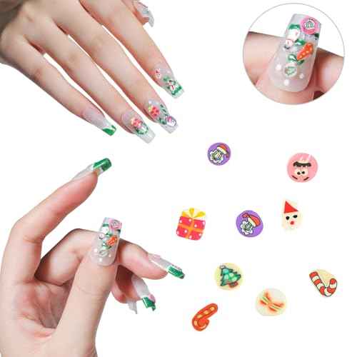 5000PCS Nail Art Slices, Cute Design, 3D Polymer Clay, DIY Craft Slices (Christmas)