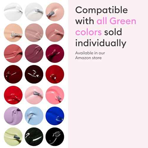 Manucurist Green¢â System Set with Plum - Professional Vegan Plant-Based Manicure Kit: 1 Degreaser, 1 Base Coat, 1 Nail Polish Dark Wine, 1 Top Coat, Dried Drops - Gifts for Women