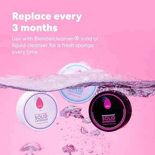 Beautyblender¢ç | Original Pink Beauty Blender Makeup Sponge, Super-Soft Foam Easily Blends Foundations, Powders & Creams, Made in USA, Reusable, Washable, Streak Free Application, Vegan, Cruelty Free