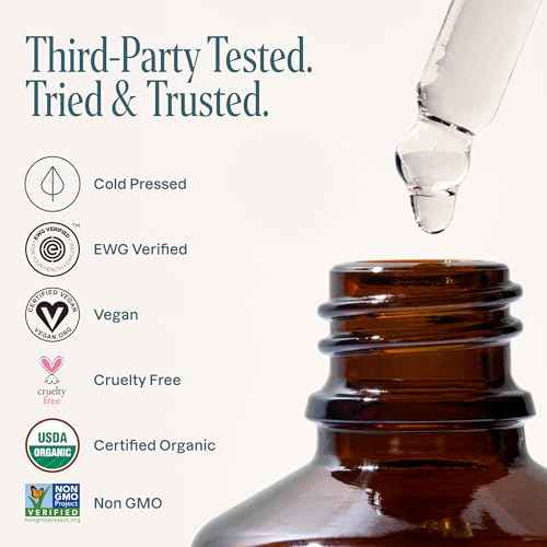 Cliganic Organic Castor Oil, 100% Pure - For Hair, Skin, Face, Eyelashes & Eyebrows | Natural Cold Pressed Unrefined Hexane-Free (8oz)