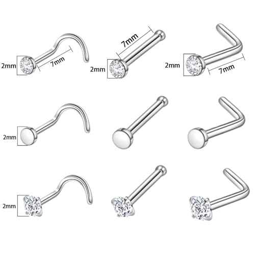 94PCS Mixed-pack Piercing Kits for All Body Piercings Stainless Steel 14G 16G 20G Jewelry and Needle with Tools Nose Septum Lip Ear Belly Button Cartilage Tragus