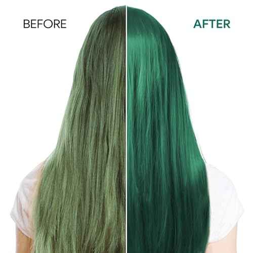 Color Depositing Conditioner, Semi Permanent Hair Color - In-Shower, Temporary Hair Color, Free of Damaging Chemicals, 7 Fl Oz, Green