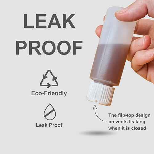 Translucent Squeeze Plastic Bottles with Flip Top Caps, 2 oz TSA Approved, Set of 3, Chemical Resistant, FDA Compliant. Safe for Premium Costmetic, Shampoo, Conditioner and DIY projects.