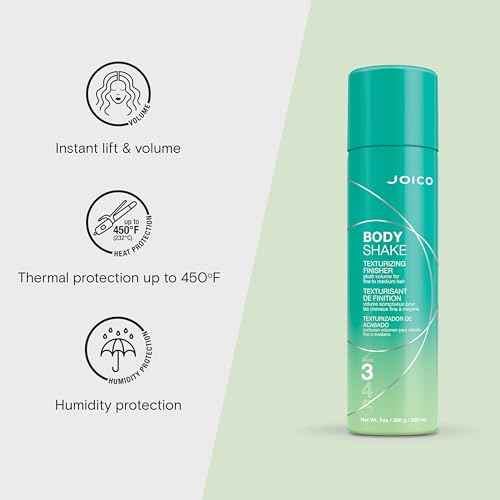 Joico Body Shake Texturizing Finisher | For Fine to Medium Hair | Long-Lasting Volume & Fullness | Thermal Heat & Humidity Protection | Control Frizz | Pollution & UV Protection | Paraben Free