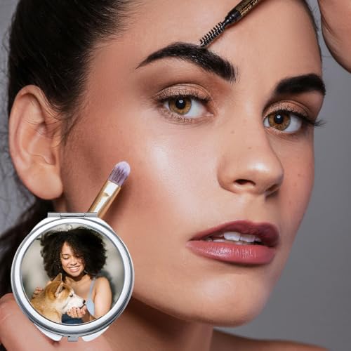 18 Pack Sublimation Blanks Pocket Mirror Cosmetic Compact Travel Folding Mirrors for Makeup Women Wending Party Cute Round Shaped