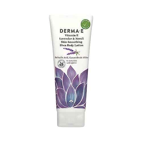 Derma E Vitamin E Lavender and Neroli Therapeutic Shea Body Lotion ? All Natural Moisturizer for Dry Skin ? Gently Scented Cruelty Free Moisturizing Cream, 8 oz