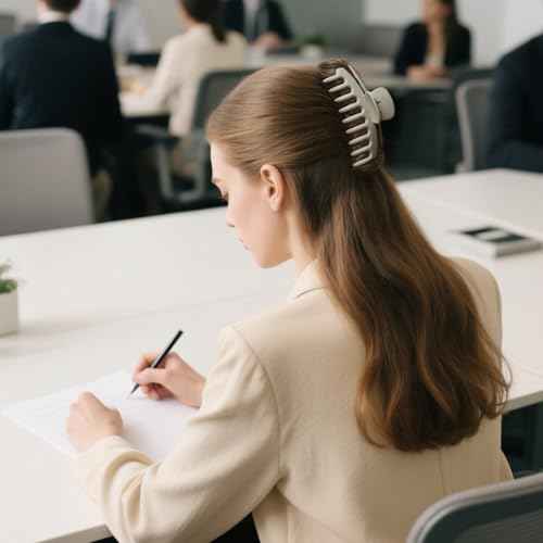 TOCESS Hair Claw Clips for Women ? Large Clips for Thin Thick Hair Big Neutral Claw for Curly Hair Matte Nonslip Strong Hold 4.33 Inch Jumbo Claws Jaw Set (8 Pcs)