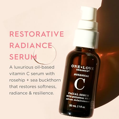 Botanical C Facial Serum ? Vitamin C Oil Serum for Dewy, Radiant Skin, Certified Organic & Cruelty Free 1 oz