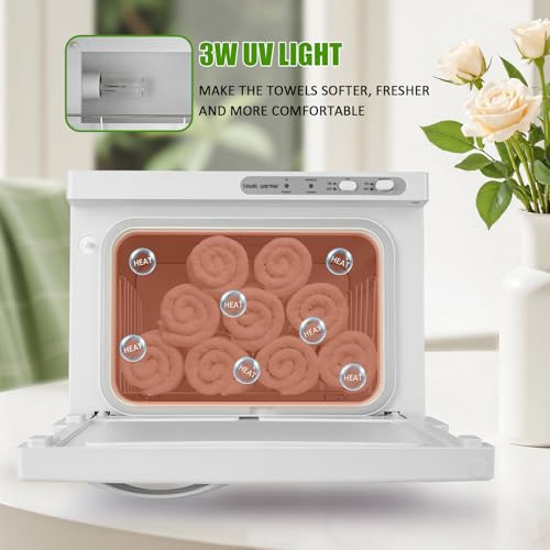 Hot Towel Warmer, 8L Hot Towel Cabinet, 2-in-1 Quick Heating Towel Warmers Spa for Facials Spa Estheticians Massage Salon and Home