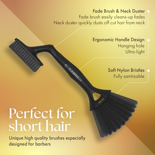 Olivia Garden Barber Wave Brush Collection ? Vegan Boar & Combo Bristle Variations, Palm, Tunnel, Fade Brushes