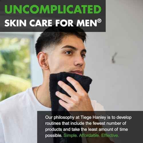 Tiege Hanley Skin Care Set for Men, Essential Routine, System Level 1, Daily Face Wash, Facial Scrub, Moisturizer With SPF, and Night Cream for Healthy, Hydrated Skin, Men¡¯s Skin Care, 4 Piece Kit
